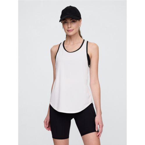 GapFit Brushed Jersey Ringer Tank Top