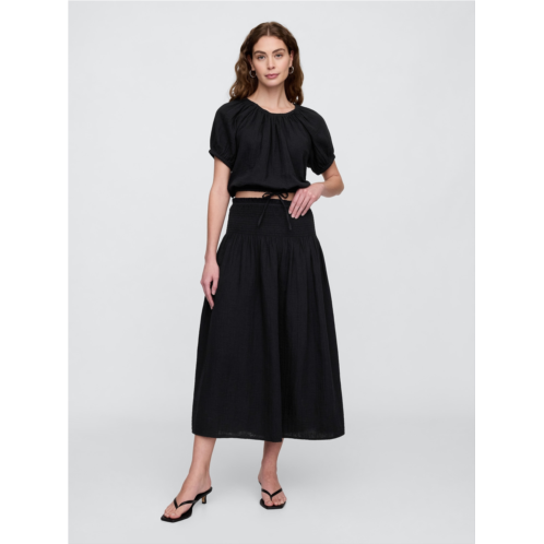 Gap Smocked Gauze Maxi Skirt