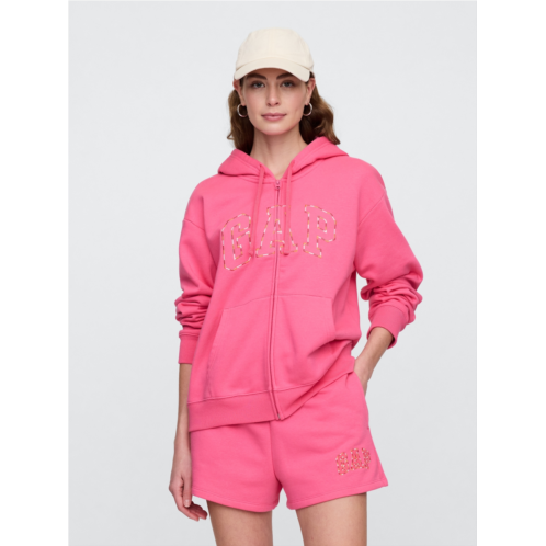 Relaxed Gap Logo Zip Hoodie