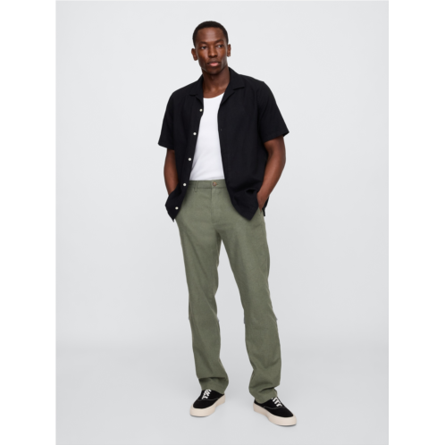 Gap Straight Linen-Blend Pants