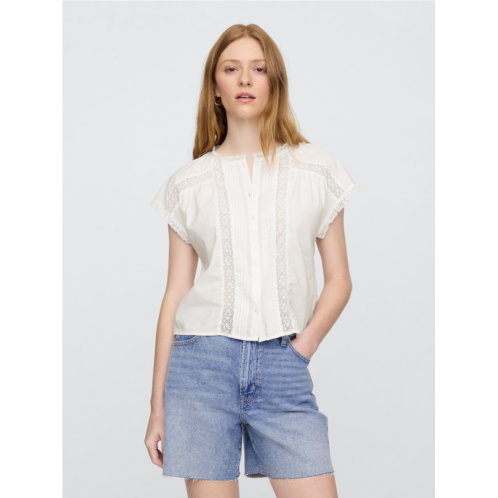 Gap Lace Ruffle Top