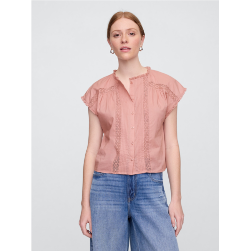 Gap Lace Ruffle Top