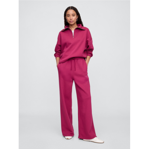 Gap Fleece Rib-Seam Wide-Leg Pants