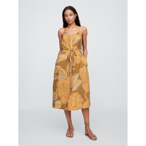 Gap Tie-Waist Scoopneck Maxi Dress