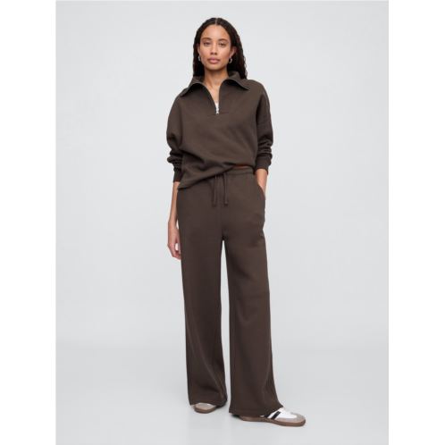 Gap Fleece Rib-Seam Wide-Leg Pants