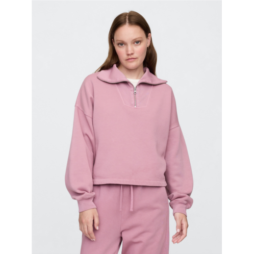Gap Oversized Quarter-Zip Sweatshirt
