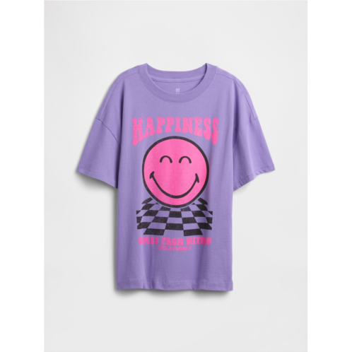 GapKids | SmileyWorld® Oversized Graphic T-Shirt