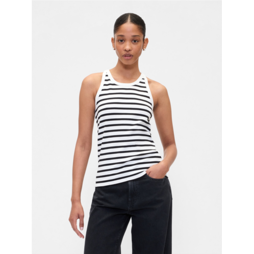Gap Ribbed Stripe High-Neck Tank