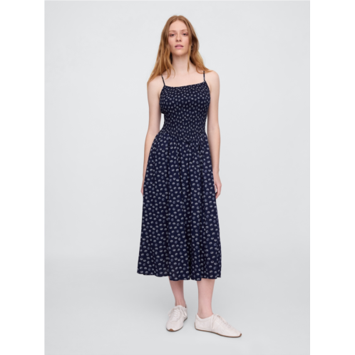 Gap Smocked Dip-Waist Midi Dress