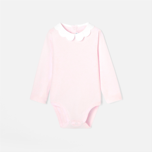 Jacadi Baby girl bodysuit with scalloped collar