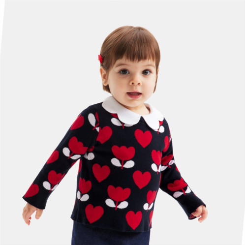 Jacadi Baby girl sweater in jacquard knit
