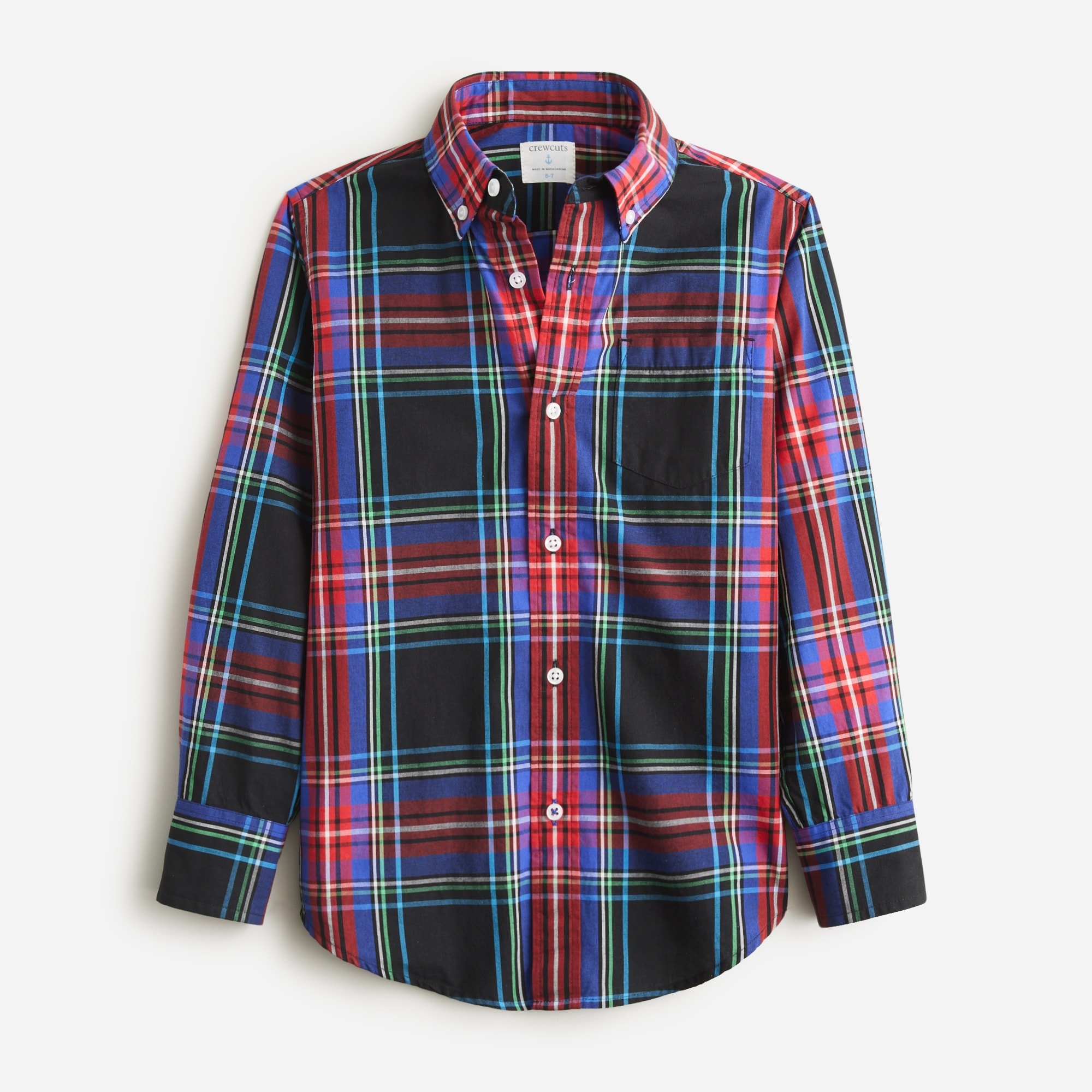 Jcrew Boys yarn-dyed button-down poplin shirt