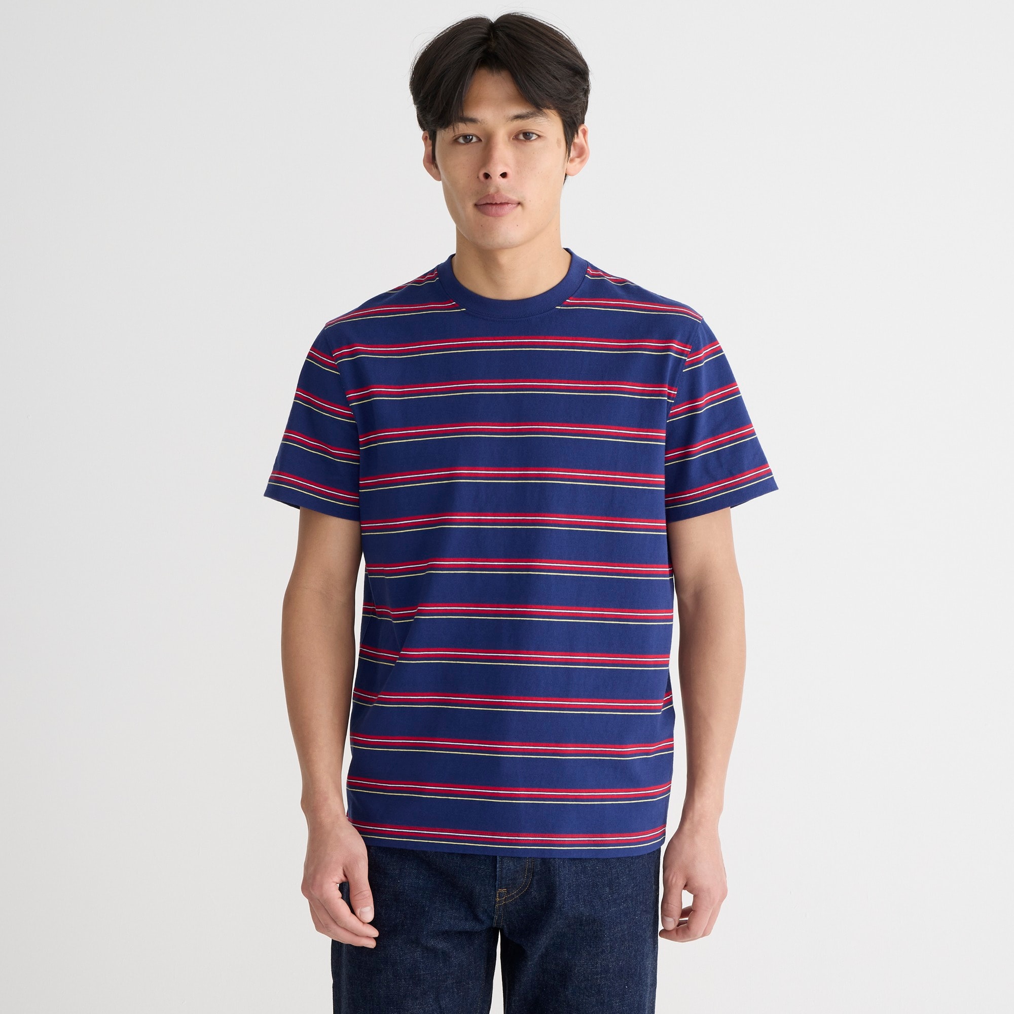 Jcrew Relaxed premium-weight cotton T-shirt in stripe