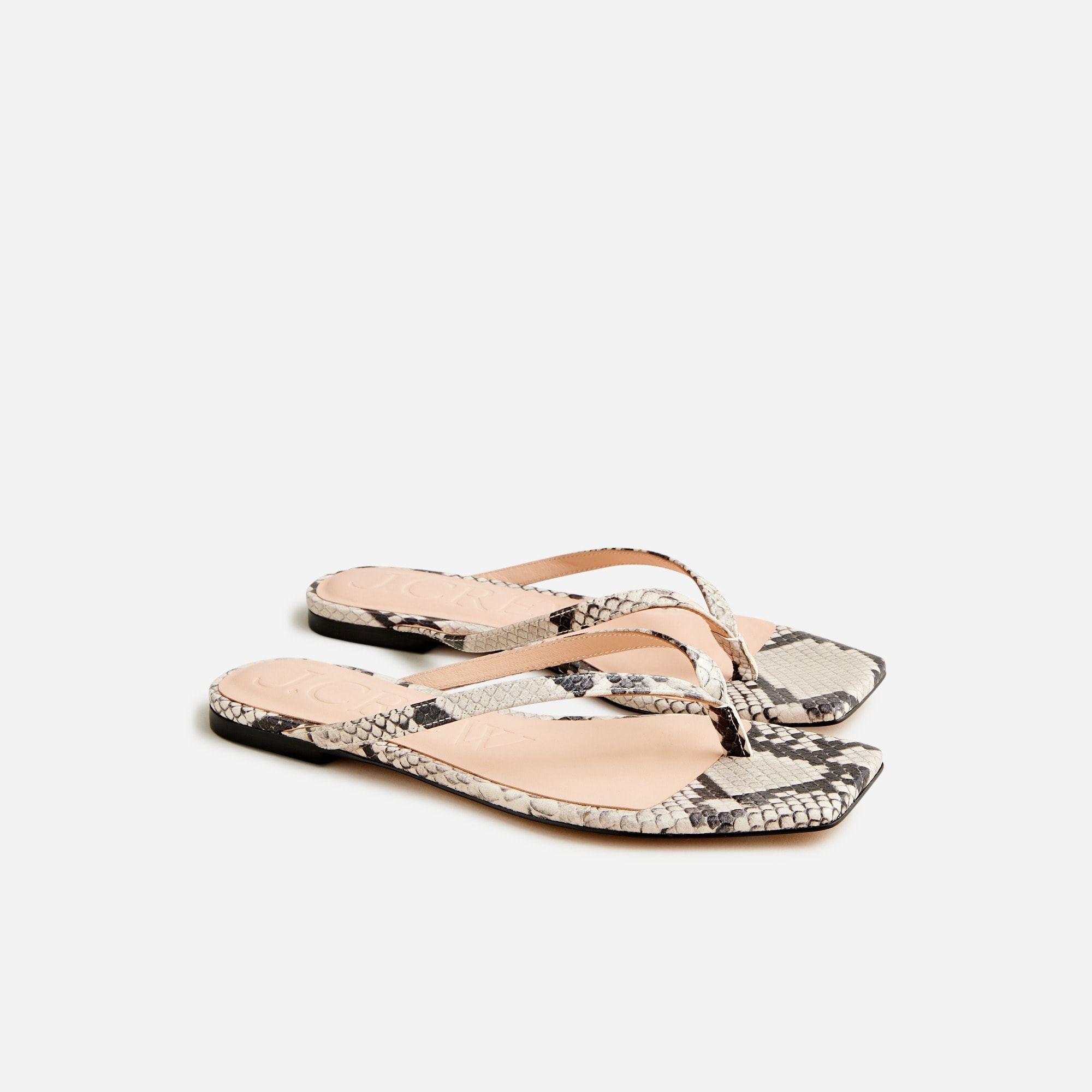 Jcrew New Capri thong sandals in metallic leather