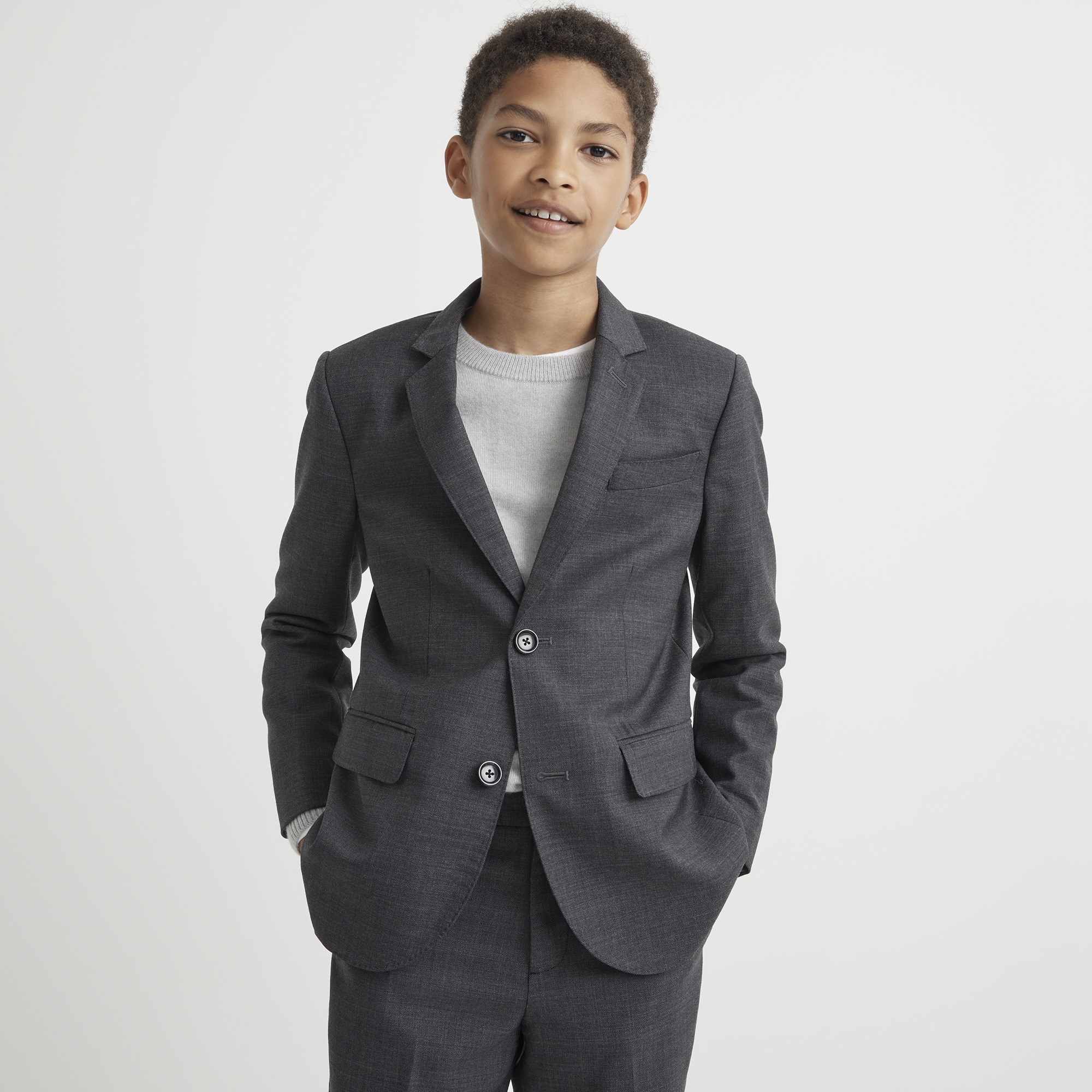 Jcrew Boys Ludlow suit jacket in stretch worsted wool blend