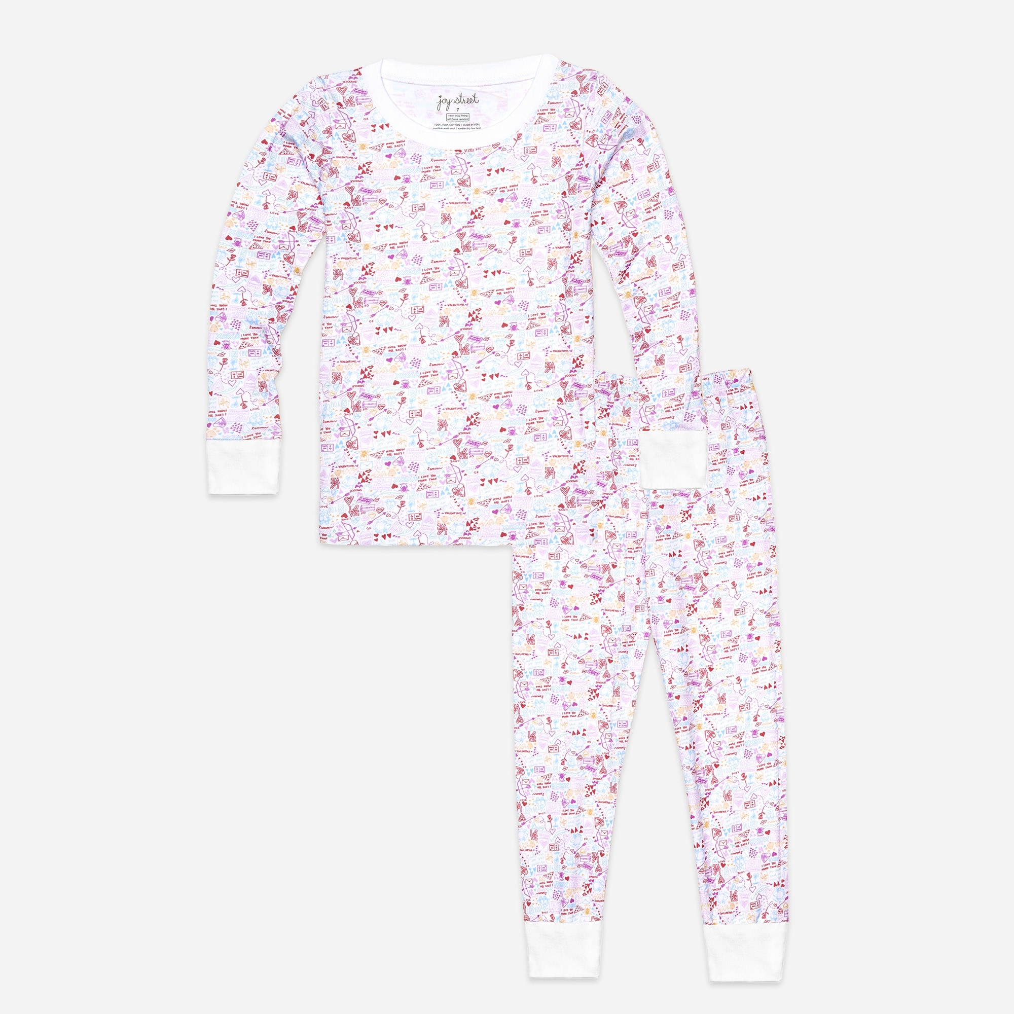 Jcrew Joy Street Kidsu0026trade; girlsu0026apos; love two-piece pajamas