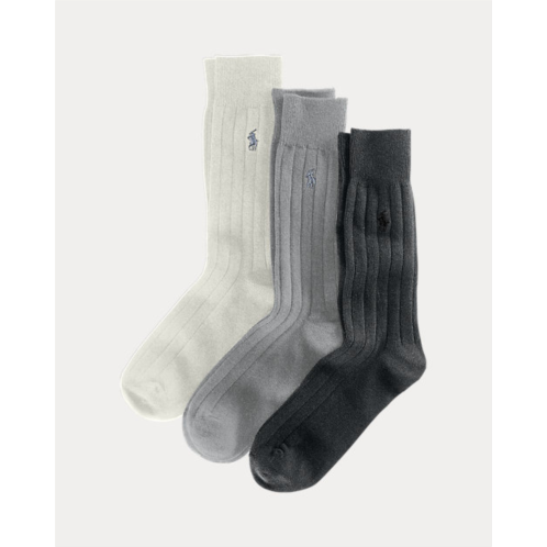 Polo Ralph Lauren Ribbed Cotton Trouser Sock 3-Pack