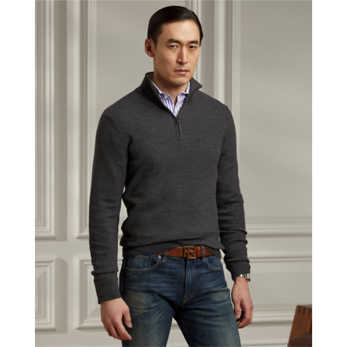 Polo Ralph Lauren Wool Pique Quarter-Zip Sweater