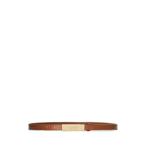 Polo Ralph Lauren Logo Leather Skinny Belt