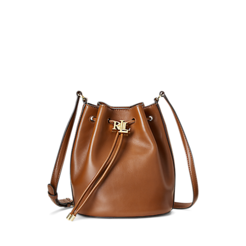 Polo Ralph Lauren Leather Medium Andie Drawstring Bag