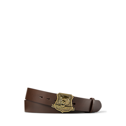 Polo Ralph Lauren Tiger-Buckle Leather Belt