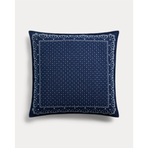 Polo Ralph Lauren Quilted Indigo Bandanna-Print Pillow