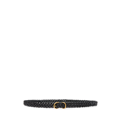 Polo Ralph Lauren Braided Vachetta Leather Skinny Belt