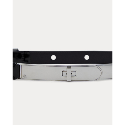 Polo Ralph Lauren Turn-Lock Skinny Leather Belt
