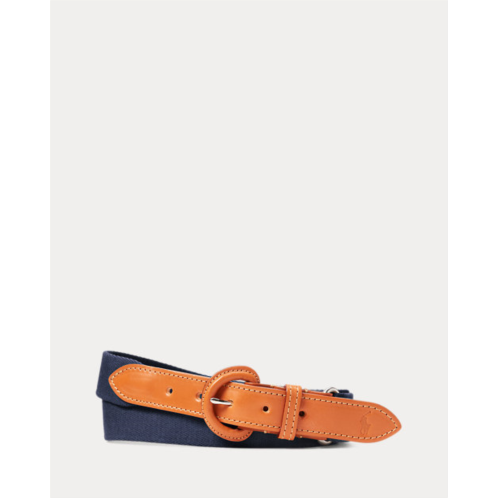 Polo Ralph Lauren Bridle Leather & Woven Cotton Belt