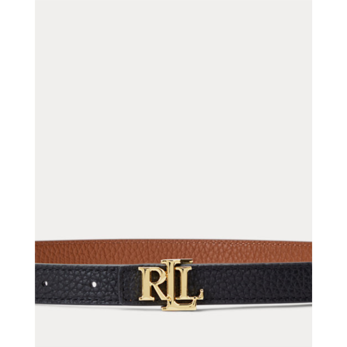 Polo Ralph Lauren Logo Reversible Leather Skinny Belt