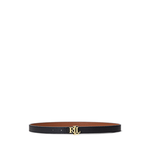 Polo Ralph Lauren Logo Reversible Leather Skinny Belt