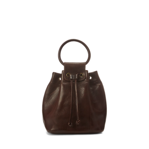 Polo Ralph Lauren Leather Drawstring Top-Handle Bag