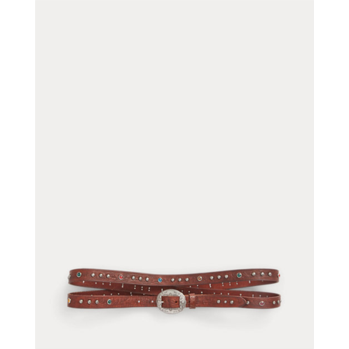Polo Ralph Lauren Tooled Leather Double-Wrap Belt