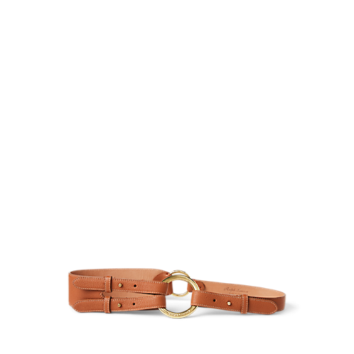 Polo Ralph Lauren Tri-Strap O-Ring Pebbled Calfskin Belt