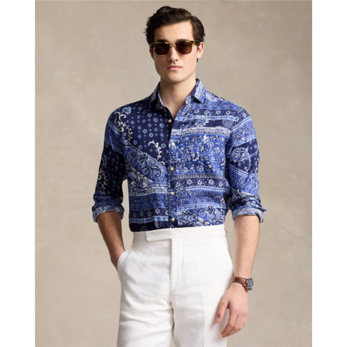 Polo Ralph Lauren Classic Fit Patchwork-Print Linen Shirt