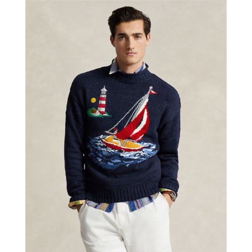 Polo Ralph Lauren Sailboat-Intarsia Cotton Sweater