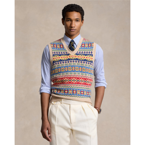 Polo Ralph Lauren Fair Isle Cotton-Cashmere Sweater Vest