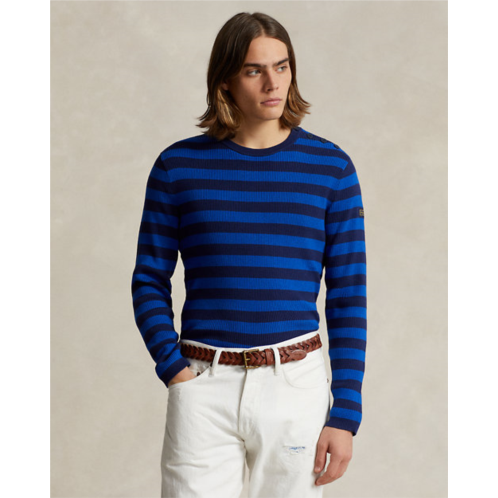Polo Ralph Lauren Striped Rib-Knit Cotton-Cashmere Sweater