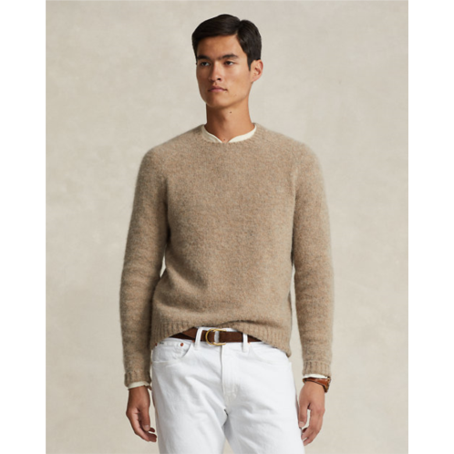 Polo Ralph Lauren Suede-Patch Crewneck Sweater
