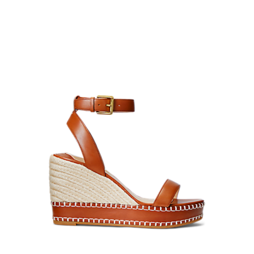 Polo Ralph Lauren Hilarie Burnished Leather Espadrille