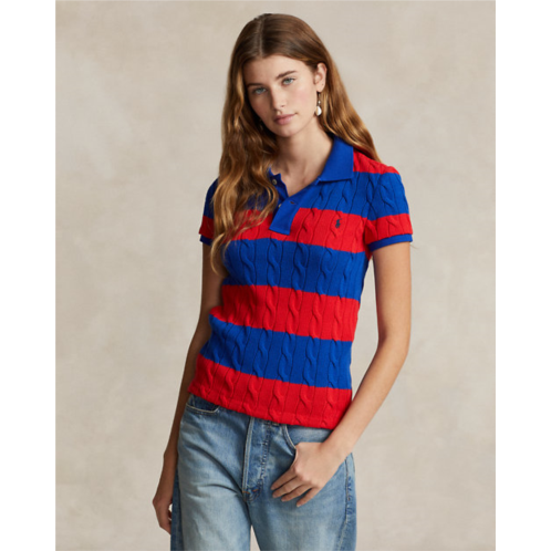 Polo Ralph Lauren Slim Fit Cable-Knit Polo Shirt