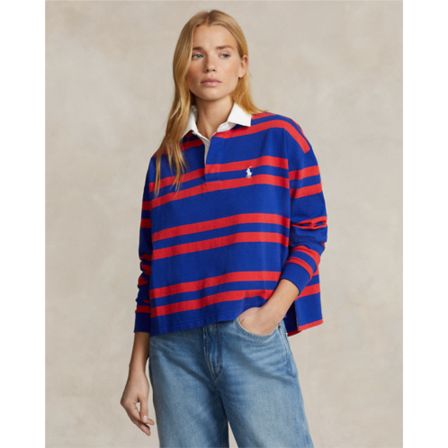 Polo Ralph Lauren Striped Cropped Jersey Rugby Shirt