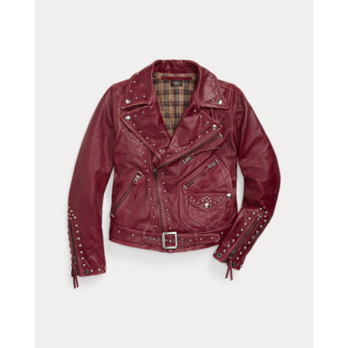 Polo Ralph Lauren Studded Leather Moto Jacket