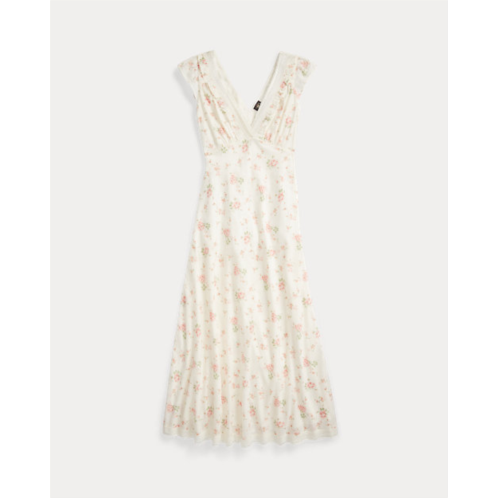 Polo Ralph Lauren Lace-Trim Floral Cotton Voile Dress