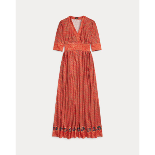 Polo Ralph Lauren Print Cotton-Linen Jersey Dress