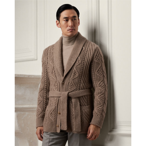 Polo Ralph Lauren Cable-Knit Cashmere Belted Cardigan
