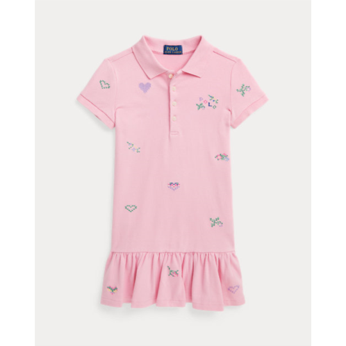 Polo Ralph Lauren Embroidered Stretch Mesh Polo Dress