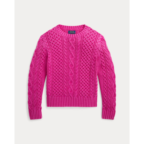Polo Ralph Lauren Aran-Knit Cotton Sweater