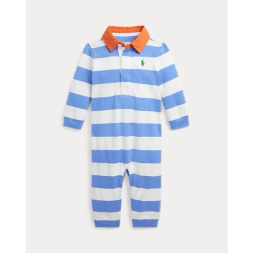 Polo Ralph Lauren Striped Cotton Jersey Rugby Coverall