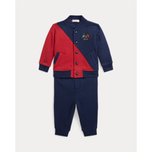 Polo Ralph Lauren Fleece Baseball Jacket & Jogger Pant Set